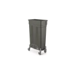 Suncast Commercial Slim Stainless Steel Trash Can Dolly thumbnail 3