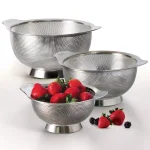 Tramontinas Gourmet 18/8 Stainless Steel Colander Set, 3-Piece thumbnail 1