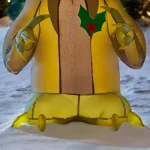 Star Wars Yoda 3 ft. Inflatable Holiday Decoration with Holly Berry and LED Lights thumbnail 5