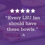 College Kitchen Collection LSU Tigers 4.75-Quart Big Party Serving Bowl, Purple thumbnail 9