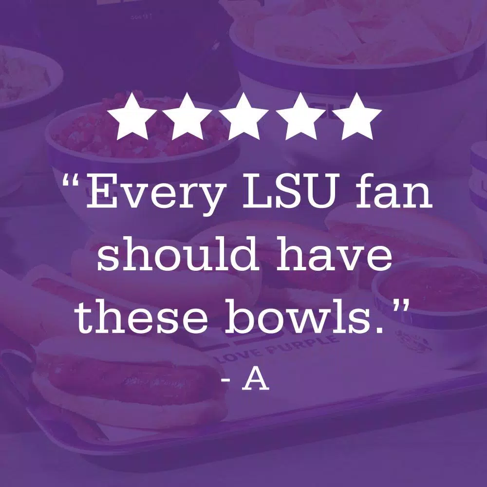 College Kitchen Collection LSU Tigers 4.75-Quart Big Party Serving Bowl, Purple