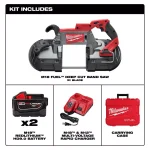 Milwaukee M18 FUEL 18V Brushless Deep Cut Band Saw Kit w/ (2) 9.0Ah Batteries & Rapid Charger thumbnail 2
