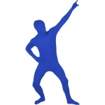Unbranded Capital Costumes Adult Spandex Second Skin Full Bodysuit - Blue thumbnail 1
