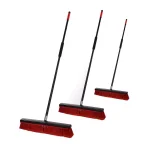 Alpine Industries 18 in. 2-in-1 Squeegee Push Broom, Red (3-Pack) thumbnail 1