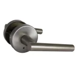 Design House Eastport Satin Nickel Privacy Lever Door Handle for Bed/Bath thumbnail 3