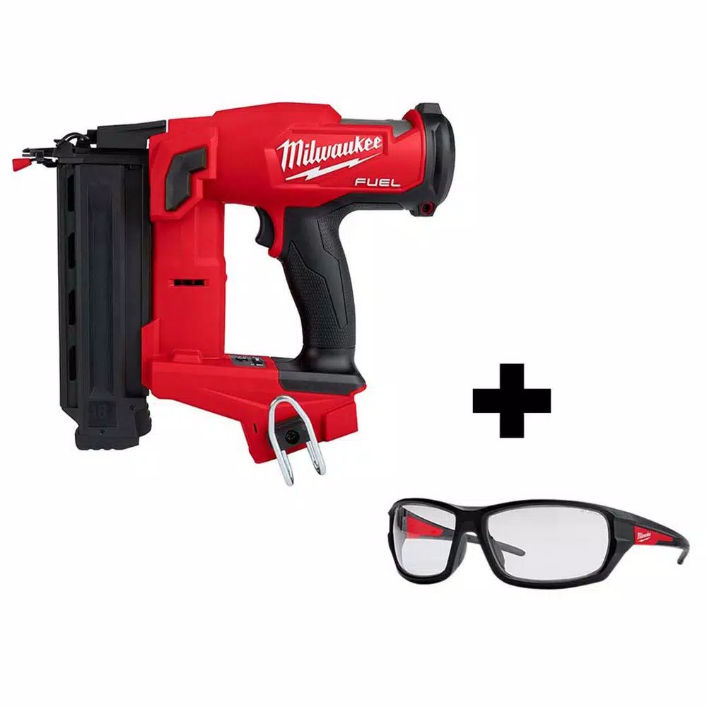 Milwaukee M18 FUEL 18-Gauge Brushless Cordless Gen II Brad Nailer & Safety Glasses Kit