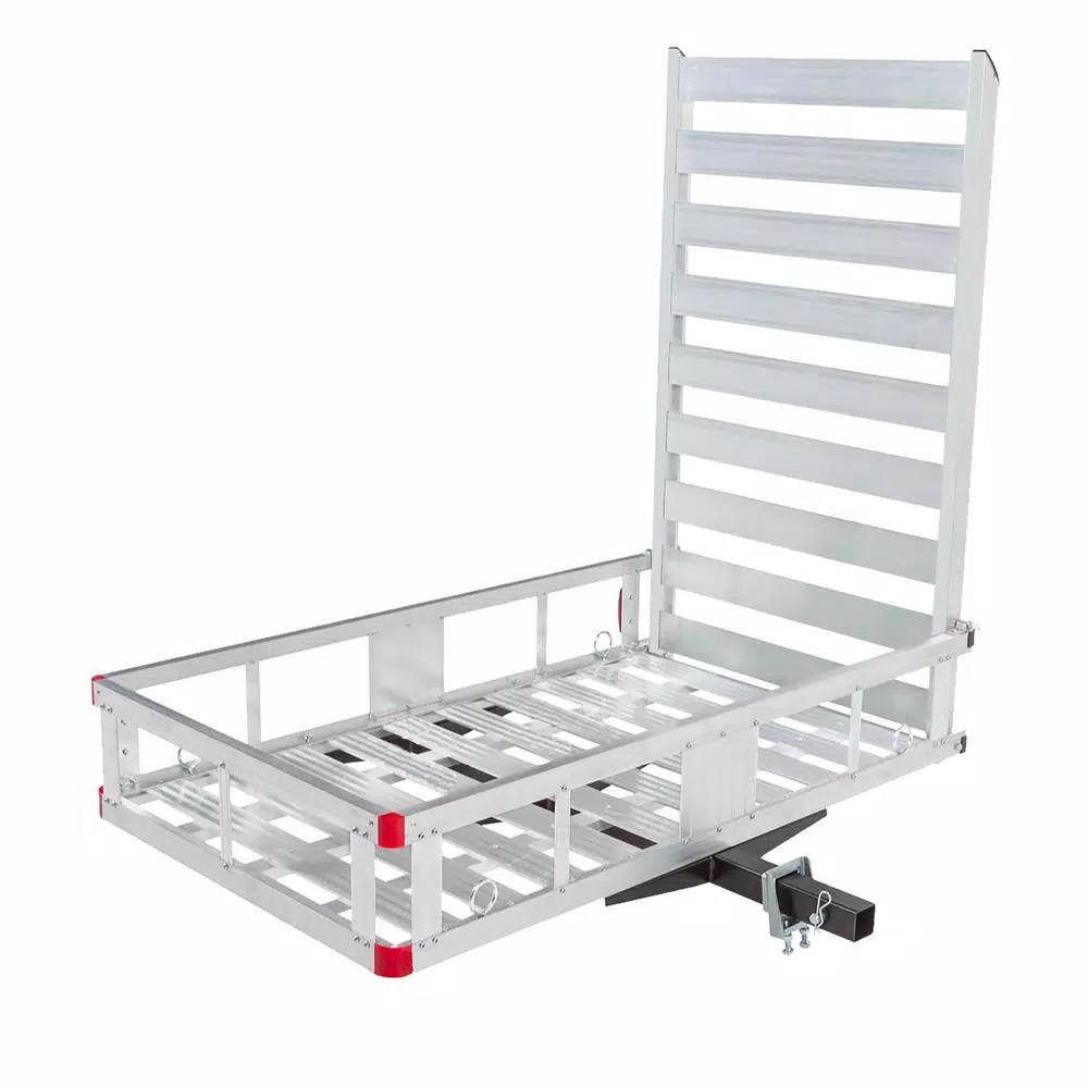 MaxxHaul 80779 Aluminum Hitch Mount Cargo Carrier with 47" Ramp, 500 lb Capacity, 2 in. Receiver