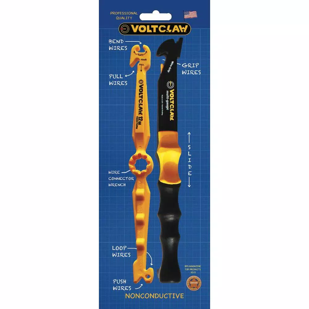 Unbranded Non-Conductive Electrical Wire Pliers Combo-Pack - T-Groove & Multi-Gauge Tools