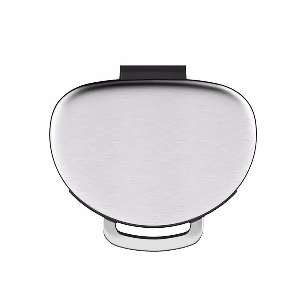 Innovaze 10.6 Gal. Stainless Steel Semi-Round Step-On Trash Can with Fingerprint-Free Finish
