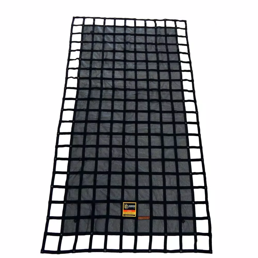 GLADIATOR Cargo Nets Gladiator Heavy-Duty Trailer Cargo Net, 7.3 ft. x 13.3 ft., Integrated Mesh with Certified Attachment Straps