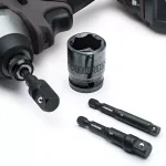 Husky 3-Piece 1/4 in. Drive Impact Socket Adapter Set thumbnail 8