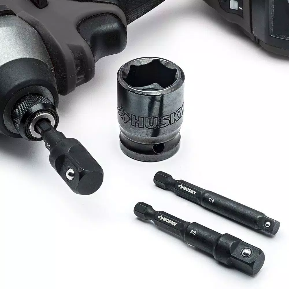 Husky 3-Piece 1/4 in. Drive Impact Socket Adapter Set