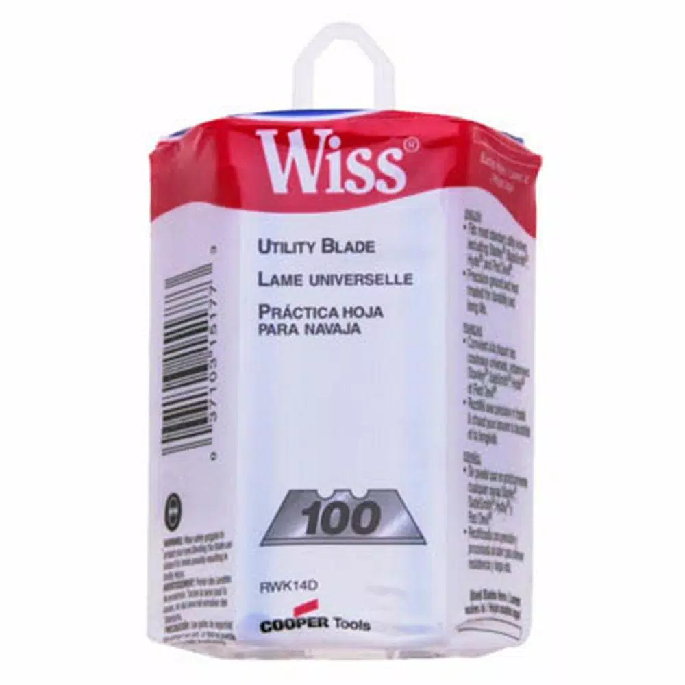 Wiss Heavy-Duty Utility Knife Replacement Blades, 100-Piece Set