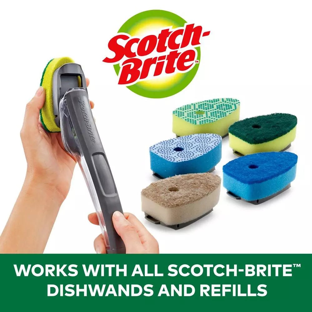 Scotch-Brite Heavy-Duty DishWand Scouring Pad Refills, Case of 12