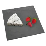 Creative Home Natural Black Slate 12 in. x 12 in. Square Serving Board and Cheese Platter thumbnail 3