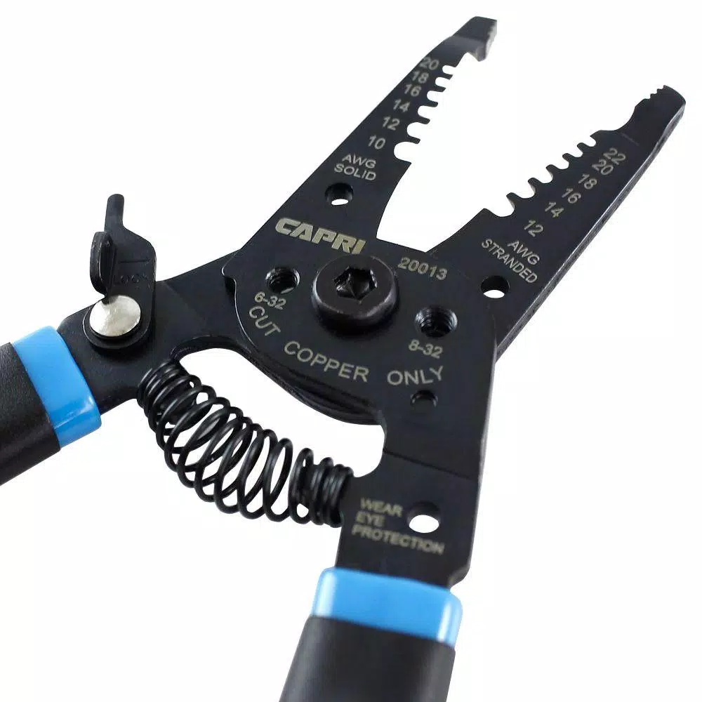Capri Tools Professional Portable Wire Stripper and Cutter, 10-24 AWG, with Screw Shearer