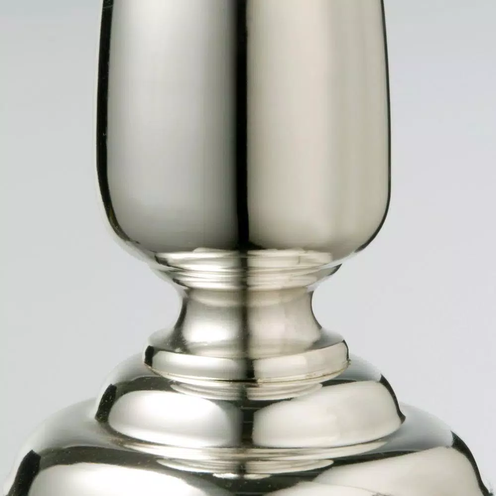 Unbranded Silver Wedding Candle Holder Set of 2 - Polished Chrome Steel Pillar Candlesticks