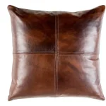 Artistic Weavers Rico Brown Solid Microsuede Throw Pillow, 20 in. x 20 in. Square thumbnail 1