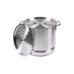 IMUSA 32 Qt. Aluminum Stovetop Steamer with Lid and Steam Tray thumbnail 1
