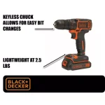 BLACK+DECKER 20V MAX Lithium-Ion Cordless 3/8 in. Drill/Driver Kit with 1.5 Ah Battery and Charger thumbnail 2