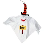 Worth Imports 40 in. Hanging Halloween Ghost Decoration with Striped Hat (Set of 2) thumbnail 1