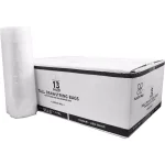 PlasticMill 13 Gallon Clear Drawstring Trash Bags, 1 Mil Thick, 24 x 31 in, 250 Count thumbnail 1