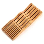 Cook N Home 11-Slot Bamboo In-Drawer Knife Storage Block Organizer thumbnail 3