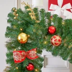 Home Accents Holiday Royal Easton 12 ft. Pre-Lit Artificial Christmas Garland with 70 Warm White LED Lights thumbnail 6