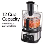 Hamilton Beach Professional 12-Cup Stack n Snap Food Processor with Spiralizer, Stainless Steel thumbnail 5