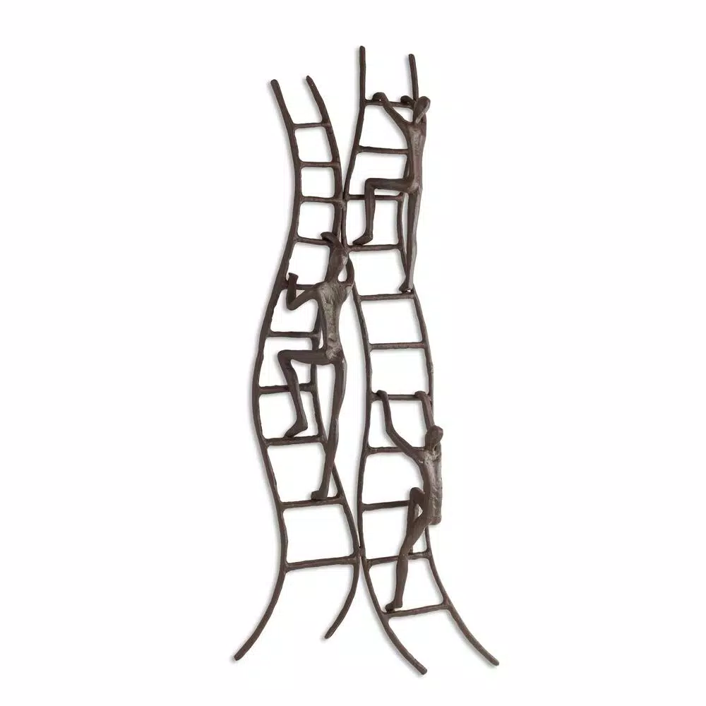 Danya B Climbing to Success Stairway Cast Iron Wall Art Sculpture