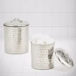 Old Dutch Stainless Steel Hammered Canister Set, 2-Piece (1.5 Qt. and 1 Qt.) thumbnail 2
