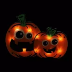 Northlight 11.5 in. Lighted Jack-O-Lantern Pumpkin Couple Window Silhouette Decor thumbnail 2