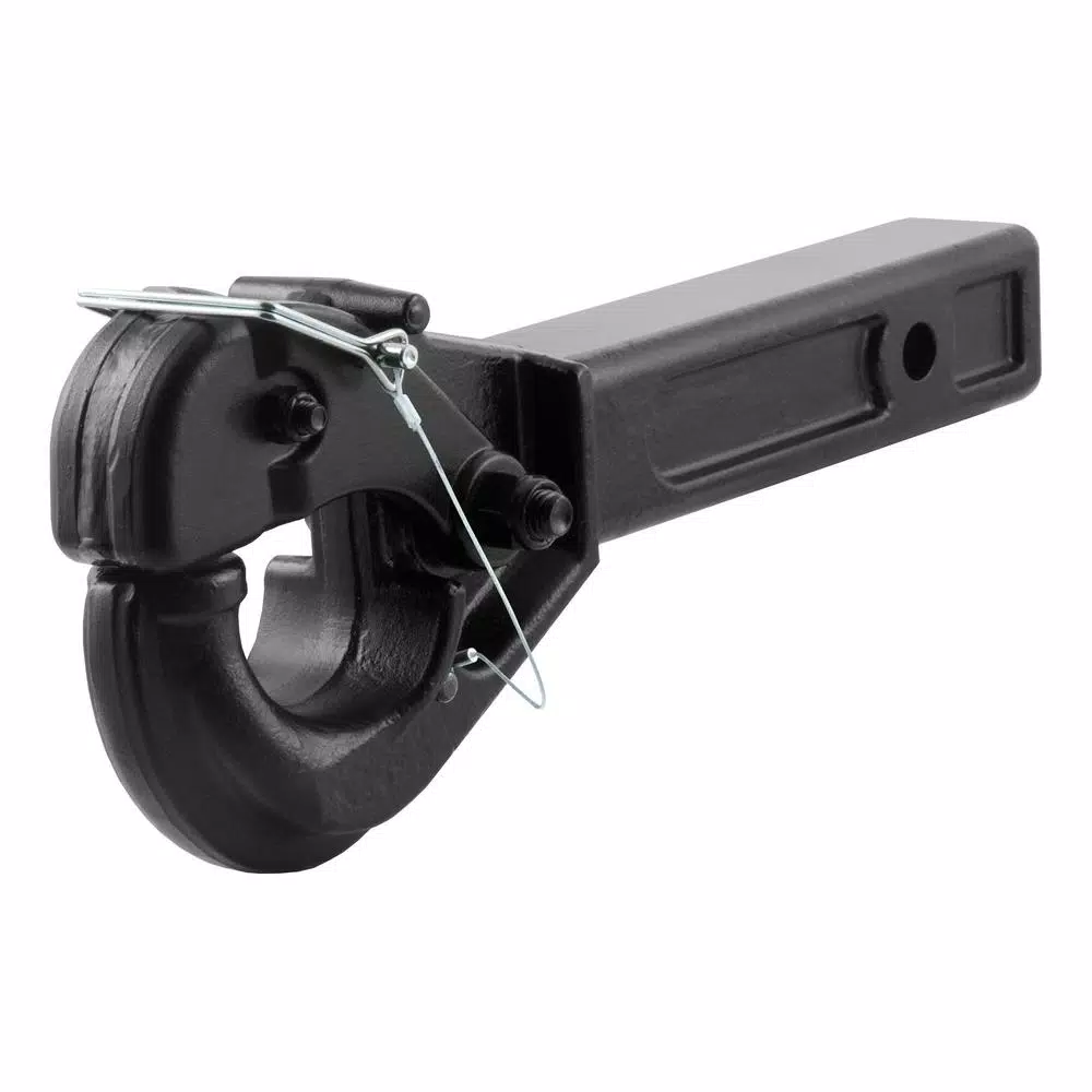 CURT Receiver-Mount Pintle Hook, 2 in. Shank, 20,000 lbs. Capacity, 2-1/2 in. Lunette Eye