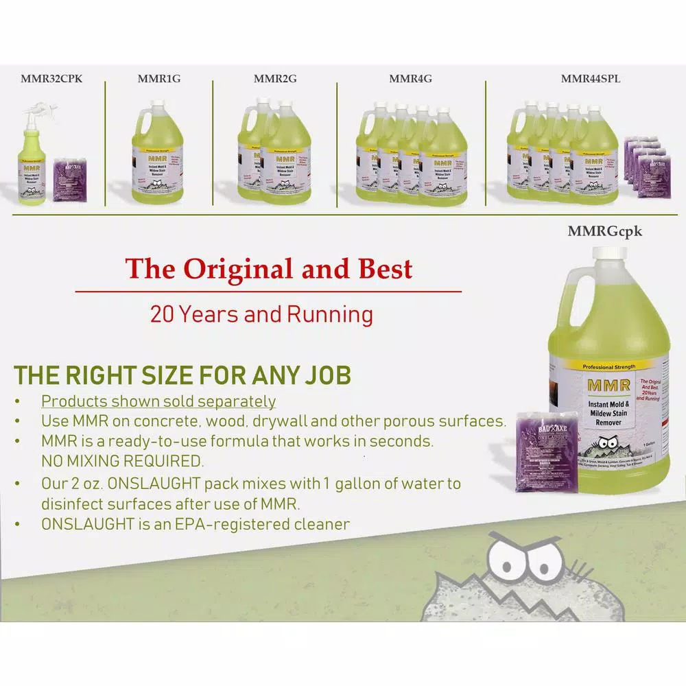 MMR Professional Instant Mold and Mildew Stain Remover, 32 oz.