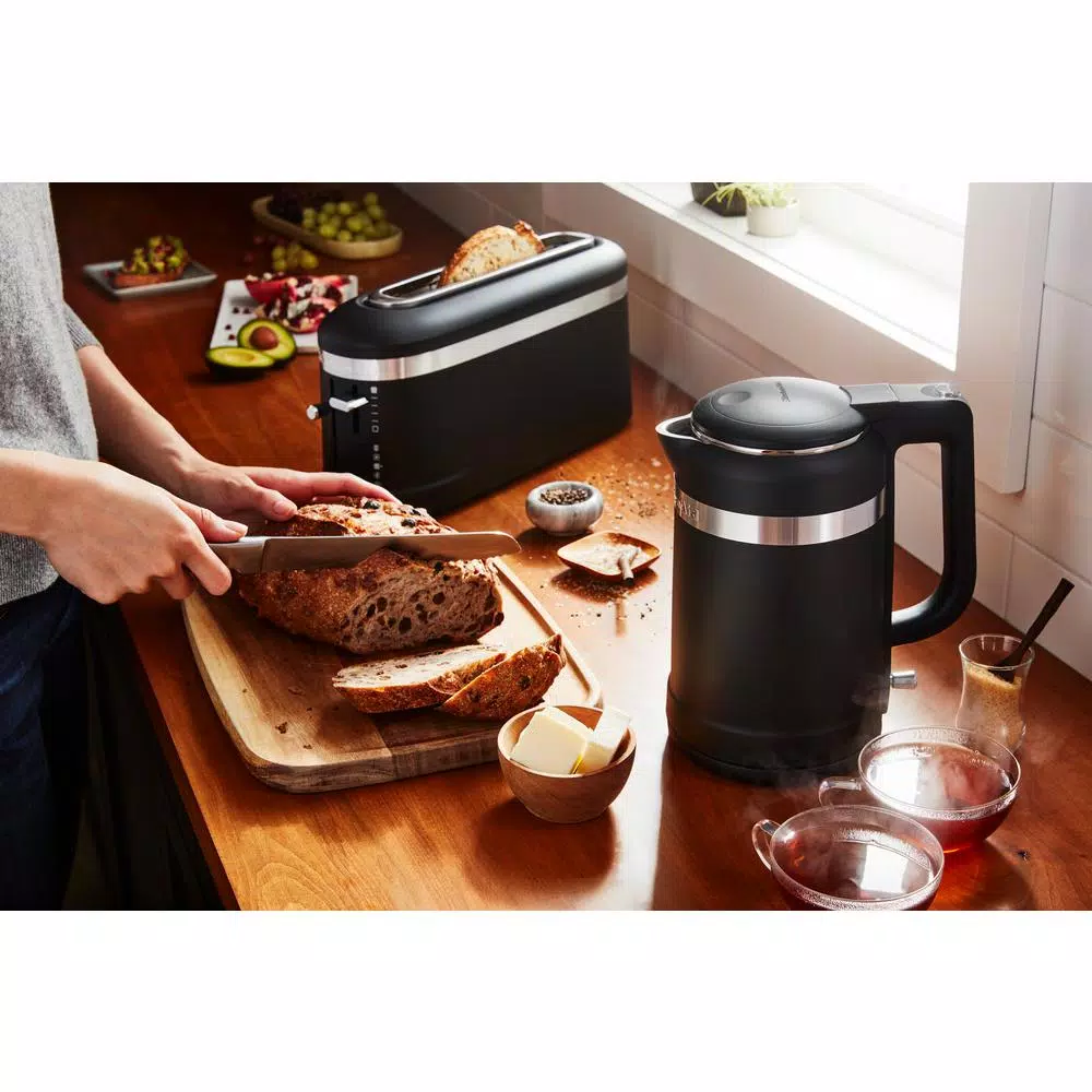 KitchenAid 2-Slice Matte Black Long Slot Toaster with High-Lift Lever and 5 Settings