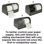 Alpine Industries Double Roll Toilet Paper Dispenser, Gray ABS Plastic thumbnail 4