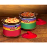 Taco Tuesday Mini Fiesta Dippers .65 Qt. Slow Cooker with Removable Ceramic Pot, Red thumbnail 5