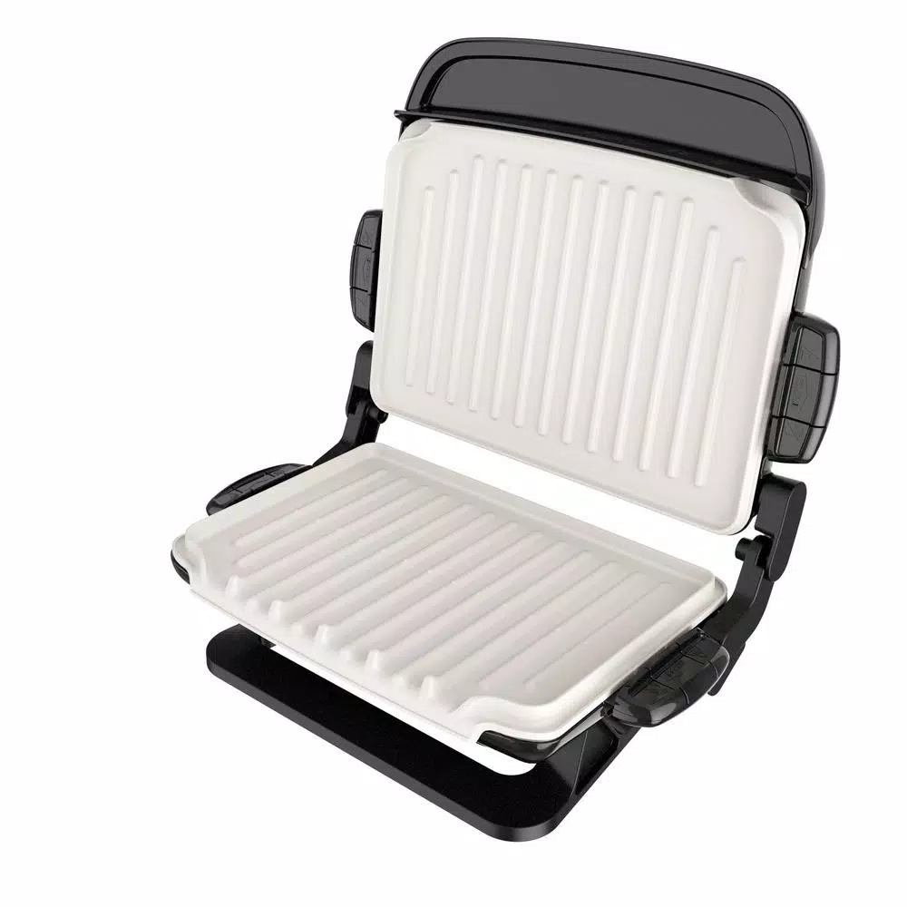George Foreman Evolve Grill System with Removable Ceramic Grill and Waffle Plates, 1440W, Black