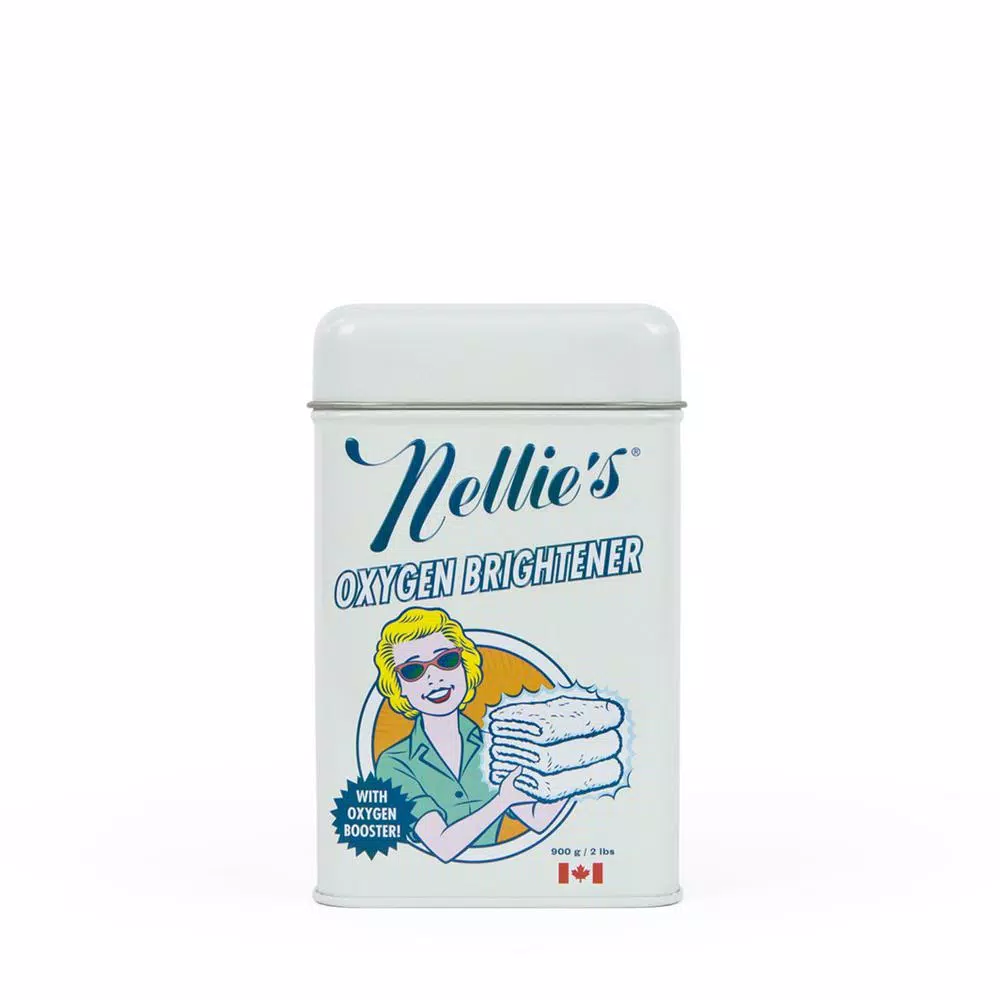 Nellie's Oxygen Brightener Fabric Stain Remover, 50 Loads, 2 lb Tin