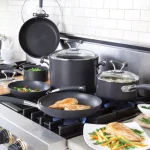 Circulon Contempo 11 in. Hard-Anodized Aluminum Nonstick Skillet with Lid, Black thumbnail 4