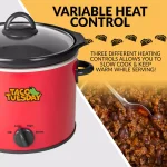 Taco Tuesday 4 Qt. Slow Cooker with Cool-Touch Handles, Red thumbnail 8