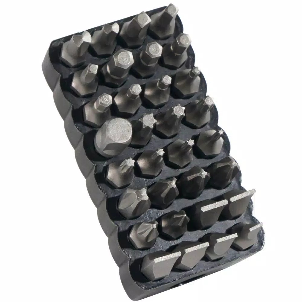 Klein Tools 32-Piece Standard Tip Bit Set with PVC Storage Block