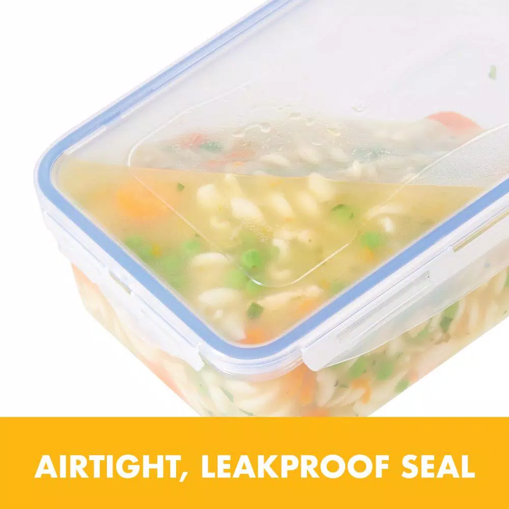 LOCK & LOCK Easy Essentials Pantry 16.5-Cup Rectangular Food Storage Container, Airtight & Leakproof Plastic Container