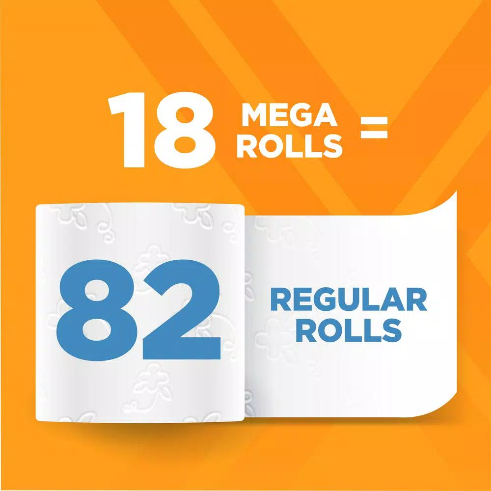 HDX Ultra-Soft 2-Ply Toilet Paper, 18 Mega Rolls (326 Sheets per Roll)