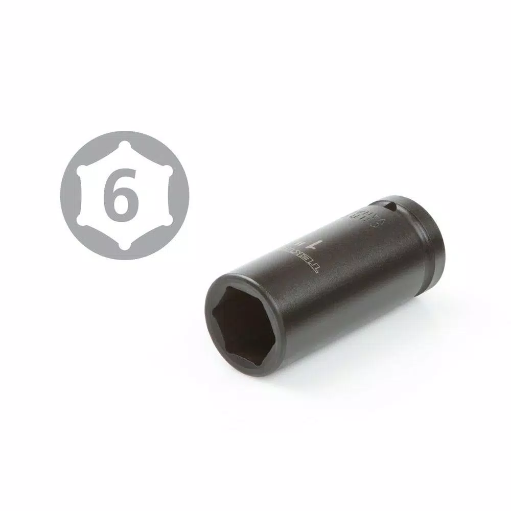 TEKTON 3/4 in. Drive Deep Impact Socket Set, 13/16 in. - 1-1/2 in., 7-Piece SAE Set