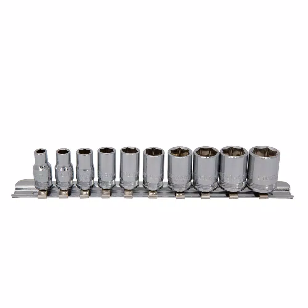 Steelman 10-Piece 1/4 in. Drive 6-Point Metric Socket Set