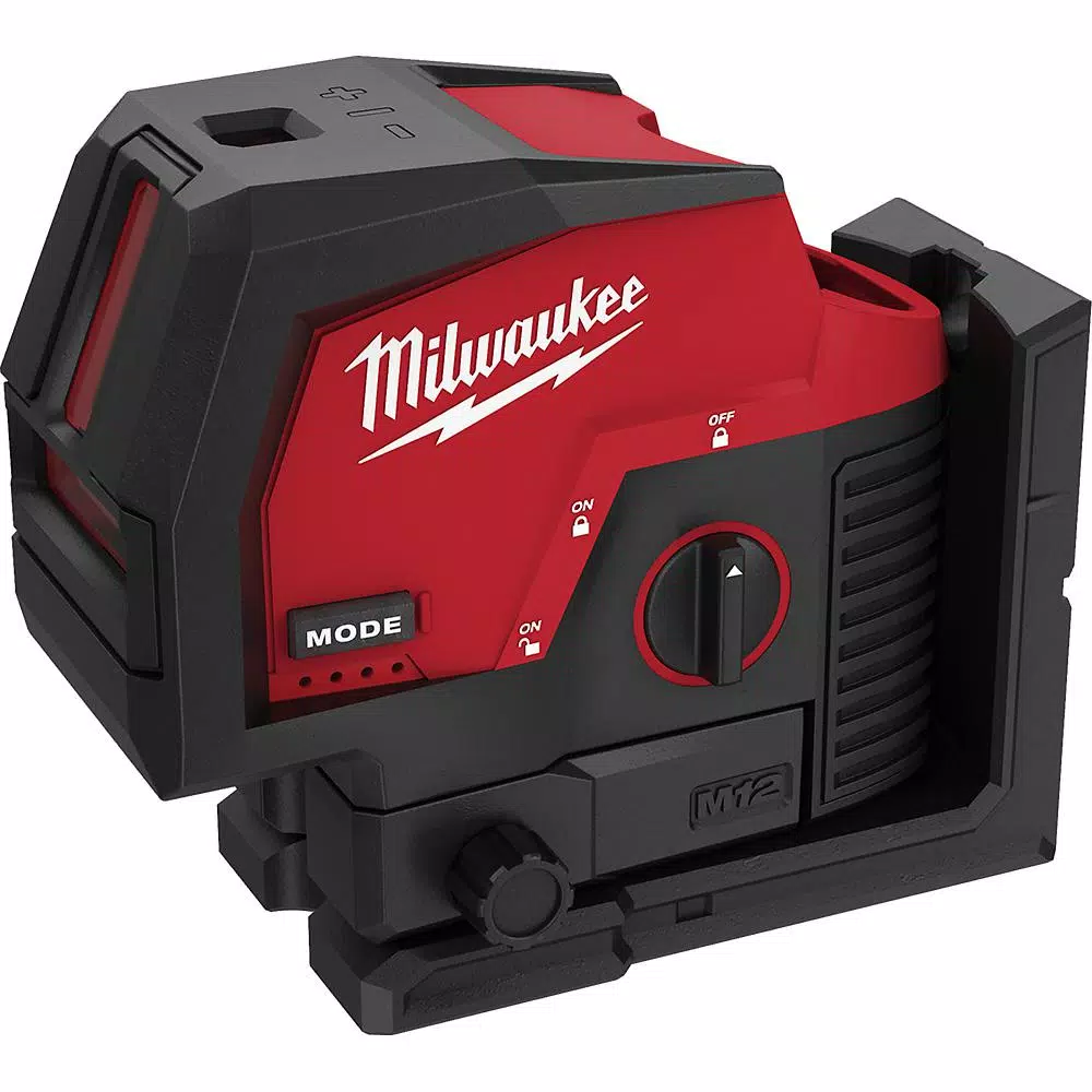 Milwaukee M12 Green Cross Line and Plumb Points Laser Level, 125 ft. Range (Tool-Only)