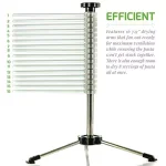 Ovente BPA-Free Acrylic Pasta Drying Rack with Spiral Wand and Sturdy 3-Legged Base thumbnail 2