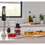 Braun MultiQuick 7 MQ725 SmartSpeed 400W Immersion Hand Blender with Chopper and Whisk, Black/Stainless Steel thumbnail 6