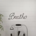 Lavish Home Breathe Decorative Metal Cutout Wall Sign, Matte Black thumbnail 8